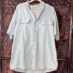 Light weight Men's baby blue button down shirt